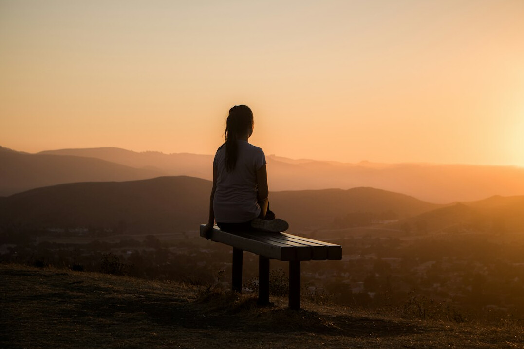 person practicing mindfulness